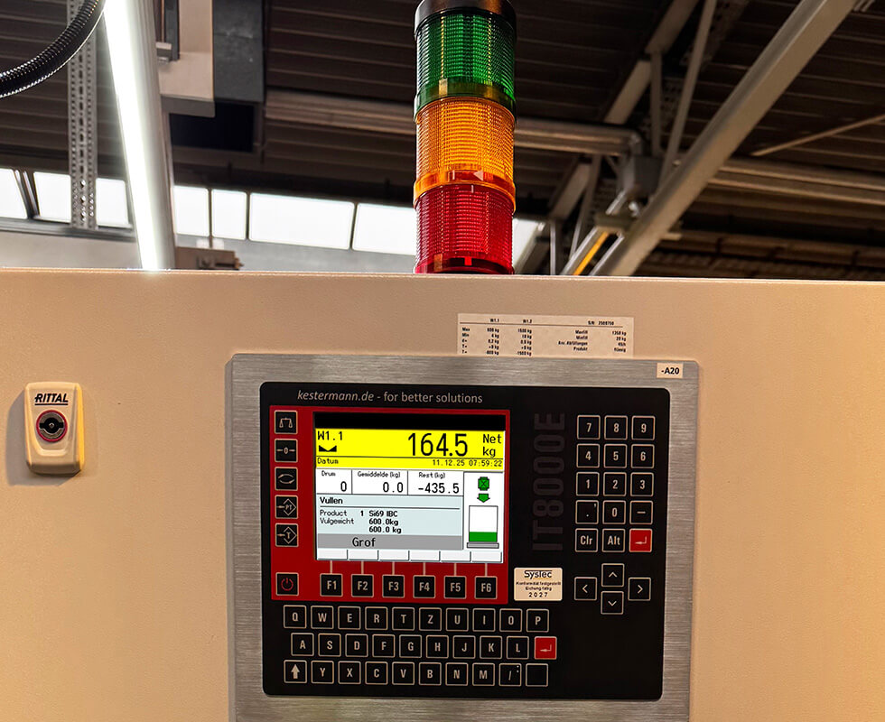 SysTec Wägeterminal für Abfüllanlage SysTec Wägeterminal für Abfüllanlage