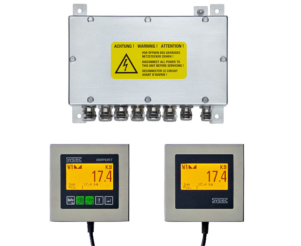 SysTec weighing electronics for baggage scales